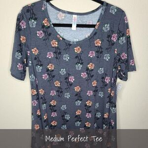 LuLaRoe Perfect T Medium Roses NEW